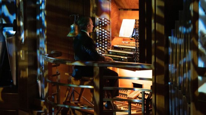 Bradley Hunter Welch performing on the Herman W. & Amelia Lay Family Concert Organ.
