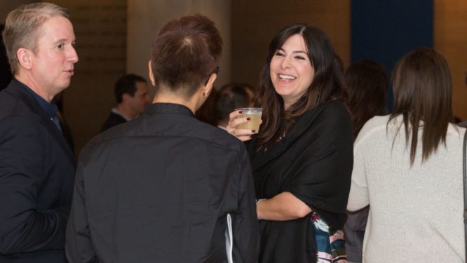 Patrons enjoying a post concert cocktail at the Meyerson