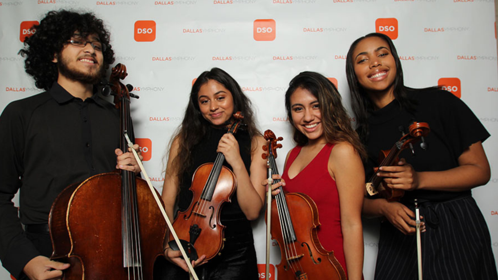 Members of Teen Council, with instruments