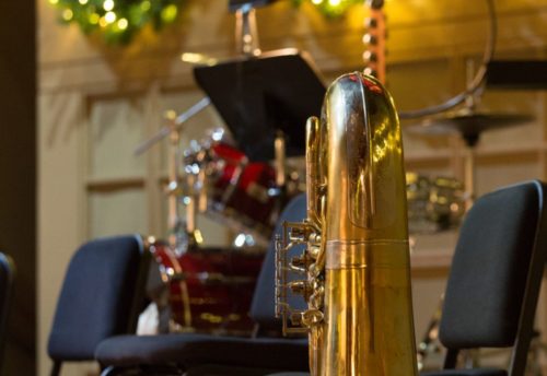 Holiday Stage at Brassy Christmas Concert